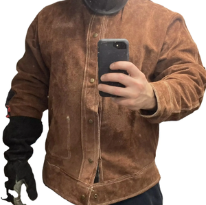 Chaquetas de soldadura de cuero de vaca Chaquetas de cuero de soldadura personalizadas para jóvenes - Product Image 1