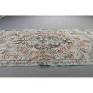 Alfombra Turca Vintage de 3,9x9,9 pies, Alfombra de Pasillo, Alfombra de Lana Azul - Product Image 3