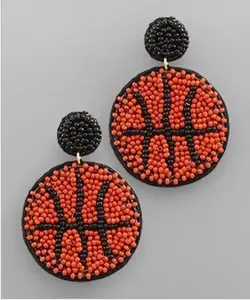 Women's Mint-Colored Double Circle Bead Embroidery Stylish Post Style Drop Earrings Daily Life <b>Fashion</b> <b>Accessory</b> for Anniversary - Product Image 4