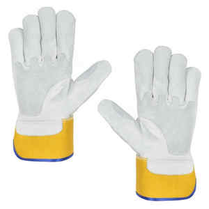 Nouvelle tendance en plein air Construction travail gants de sécurité en gros robuste en cuir de vachette paume gréeur Durable respirant - Product Image 5