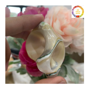 เวียดนามแหวนผ้าเช็ดปากเปลือกหอยทำด้วยมืออุปกรณ์ทานอาหารหรูหราเปลือกหอยธรรมชาติส่งออก - Product Image 6