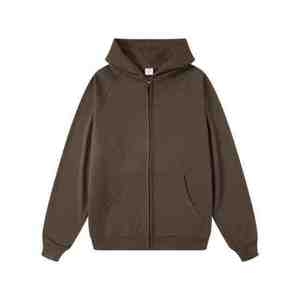 Pull à capuche en coton épais surdimensionné vintage pour hommes Logo personnalisé 3D vêtements motif imprimé uni teint hiver - Product Image 5