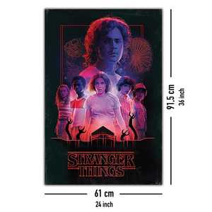Affiche sur toile de style moderne Stranger Things avec l'image de Billy pour décoration murale - Product Image 3