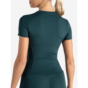 Camisetas Deportivas Casuales de Manga Corta para Mujer, Transpirables, Ecológicas, 100% Algodón, Ropa de Gimnasio, Tops Deportivos con Diseño Personalizable - Product Image 4