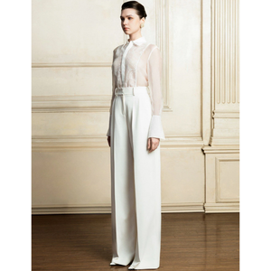 Premium Quality <b>Womens</b> <b>Trouser</b> WIDE LEG PANTS High-Waisted Pants High-Quality Fabric Casual <b>Women's</b> Clothing Custom Labels - Product Image 1