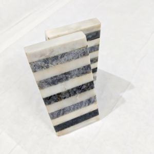 Latest Designed Reclaimed Wooden <b>Book</b> Holder Table Top Decoration Bookend Handmade Dice Look <b>White</b> for Home Decor - Product Image 4