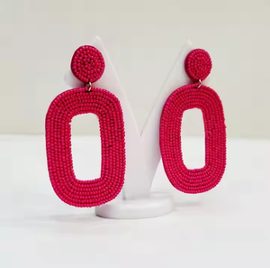 Boucles d'oreilles en perles de rocaille à la mode de couleur rose les plus vendues pour les femmes fiançailles cadeau de mariage africain par MD artisanat - Product Image 3