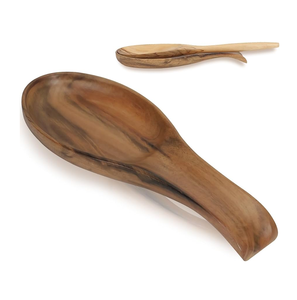 Repose-cuillère en bois 3 pièces conception différente ménage repose-cuillère supports de rangement et cuisine repose-cuillère en bois de qualité supérieure - Product Image 4