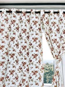 ผ้าม่านลายดอกไม้สำหรับห้องนอนแนวชนบทสีเหลืองกึ่งกันแสงได้สำหรับห้องนั่งเล่นพร้อมมู่ลี่หรูหราใช้ในบ้าน - Product Image 3