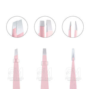 Juego de Pinzas para Cejas Profesionales de Acero Inoxidable, Diseño Moderno y de Lujo, Punta Inclinada, Precisión, Antiestáticas, Agarre Antideslizante, para Salón - Product Image 6