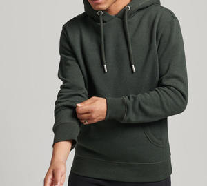 Sudadera con Capucha de Invierno, Sudadera Casual con Capucha, Bordada, con Cierre, Talla Grande, 100% Algodón, para Hombre - Product Image 3