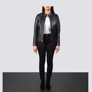 Veste en cuir pour femmes 2025 couleur personnalisée Design & logo nouveau haut automne Style court printemps minceur veste d'hiver - Product Image 6