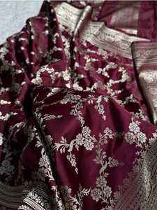 Saris en soie brodée imprimée exquis, fabriqués sur mesure, fabricants directs, meilleure qualité, tissu sergé anti-boulochage, mariages, prix compétitifs - Product Image 4