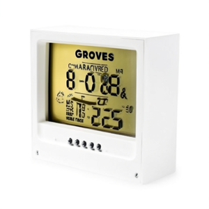 Groves Personalized Bamboo Weather Station Desk & Table <b>Clocks</b> Unique Gadgets - Product Image 3