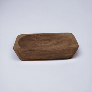 Cuenco Rectangular Rústico de Madera de Mango Natural Marrón Hecho a Mano, para Servir Ensaladas o como Portavelas, de Lujo y Multiusos para Cocina Rústica - Product Image 1