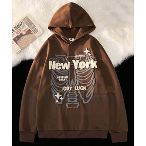 Nouvelle conception, best-seller, sweats à capuche pour hommes avec impression en relief, faible MOQ, vente en gros de sweats à capuche pour hommes avec impression en relief - Product Image 4