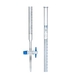 Bureta de Vidrio de 50 ml con Grifo de PTFE, Vidrio Borosilicato Clase A - Product Image 1