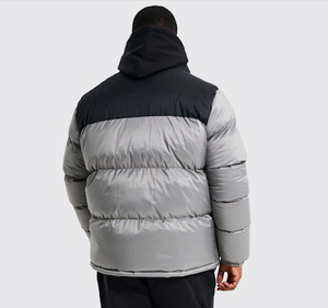 Chaquetas de Invierno para Hombre, Color Gris Carbón, Talla Grande, de Poliéster, Cálidas, Resistentes al Viento, Acolchadas - Product Image 5