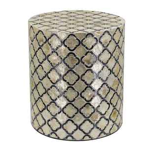 Taburete/Mesa de Incrustaciones de Hueso Pulido Hecho a Mano, Diseño Moderno, Ecológico, Multifuncional para Decoración del Hogar, Regalo de Diwali, Forma Personalizada - Product Image 4