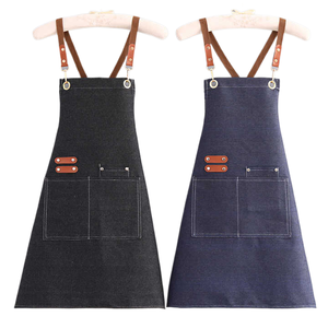 Tabliers de cuisine en denim de haute qualité pour adultes, vente en gros, logo personnalisé, vêtements de nettoyage, usage quotidien, tabliers personnalisés pour coiffeurs - Product Image 1