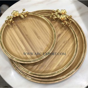 Plateau et bol de service en métal de grande taille de qualité supérieure pour hôtels de table de mariage et serveur de chocolat - Product Image 4