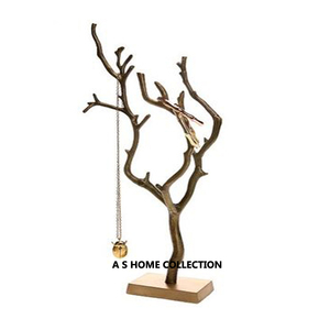 Présentoir à bijoux multi-sections en métal fait main, design arbre, pour coiffeuse, idéal comme cadeau original - Product Image 1