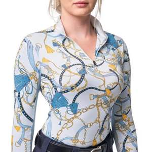 Vêtements équestres imprimés personnalisés couche de base doux tissu extensible dans les 4 sens chemises équestres - Product Image 2