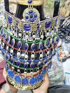 Meilleur prix, ensemble de bijoux afghans légers et robustes, collier vintage, boucles d'oreilles, forme personnalisée pour femmes, filles, Offre Spéciale pour mariage - Product Image 3