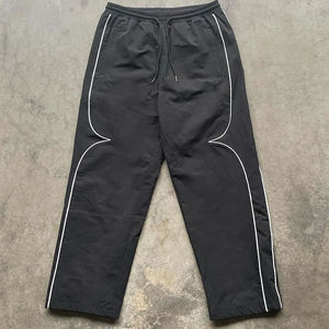 Nouveau pantalon large personnalisé jambes droites homme pantalon respirant bandes latérales survêtement pantalon en nylon pour hommes OEM Servied - Product Image 6
