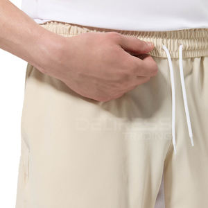 Pantalones cortos informales de playa de verano para hombre, cintura elástica cómoda, cordón, patrón sólido, venta al por mayor, precio barato, oferta - Product Image 3