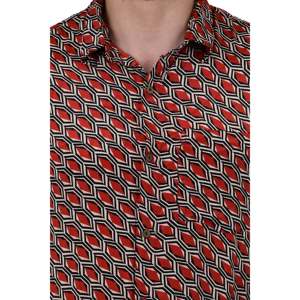 Chemise habillée élégante à manches longues pour homme en popeline de soie mélangée, coupe ajustée, taille XL, col boutonné, surchemise de plage, édition limitée - Product Image 2