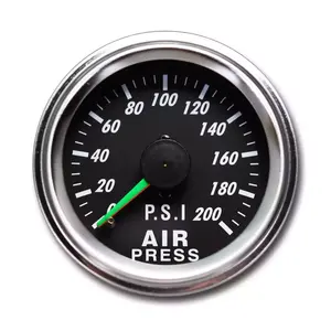 Air Suspension Gauge 12V 52 mm Stainless steel mechanical