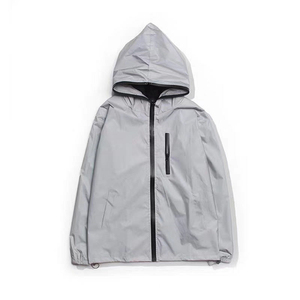 OEM Fashionable Men's Waterproof Running Hooded Windbreaker High Street Style Winter <b>Cycling</b> Rain Reflective Pocket Jacket - Product Image 3