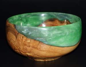 Tazón de Servir de Estilo Americano, Hecho a Mano con Resina de Madera de Alta Calidad, Ecológico y Duradero, para Uso en el Hogar y Restaurantes - Product Image 1