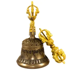 Tibetan Dharma Object Bell and Bajra Set