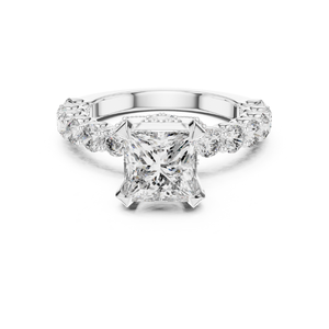 Anillo de Oro Blanco de 3.76 Quilates con Corte Princesa, Cultivado en Laboratorio, Certificado IGI, Excelente Calidad, Joyería Fina para Compromiso, Boda o Fiesta - Product Image 2