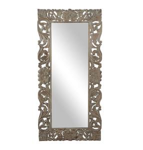 Miroir sur pied décoratif en argent sculpté de qualité supérieure pour la chambre à coucher de luxe, style d'intérieur - Product Image 4