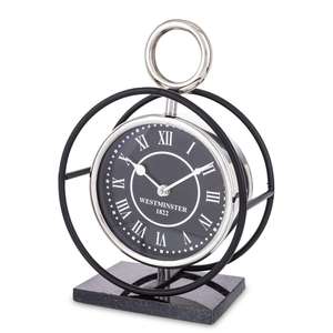 Reloj Despertador de Metal para Mesa de Noche, Base de Mármol, Diseño Moderno, Reloj de Escritorio para Oficina, Decoración del Hogar, Accesorios - Product Image 2