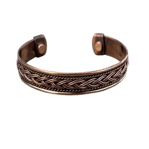 2020 joyería de zirconia de Nueva Zelanda, pulsera de terapia magnética de cobre puro sin deslustre de Metal ancho pesado, pulsera cuadrada colorida - Product Image 2