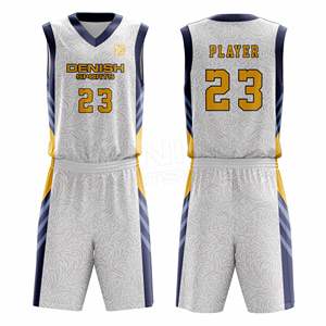 Vente en gros de maillots et shorts de basket-ball respirants de haute qualité uniformes personnalisés pour les équipes techniques imprimées d'été - Product Image 1