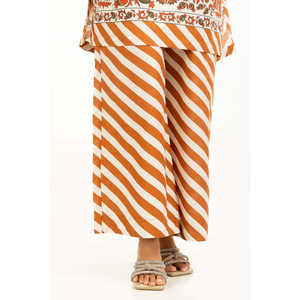 Conjunto de Dos Piezas Estilo Bohemio para Mujer, Color Beige, Estampado Cambric, por Encima de la Rodilla, para Primavera/Verano - Product Image 2