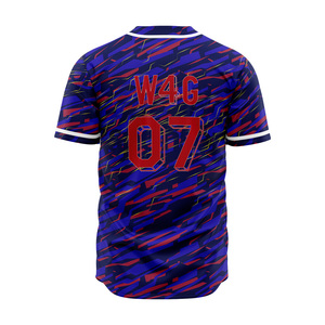 Maillot de baseball pour hommes de haute qualité en gros personnalisé, imprimé par transfert thermique, polyester/coton, respirant, évacuant l'humidité - Product Image 5