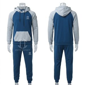 Conjunto de chándal de otoño para hombre, talla grande, informal, con lavado ácido, ligero, diseño personalizado, color liso, cierre de cremallera, servicio OEM - Product Image 1