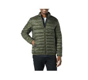 Chaqueta acolchada de manga larga Vintage para hombre de gran oferta para primavera, diseño personalizado con cuello levantado, cremallera, algodón, plumón, Color sólido - Product Image 1