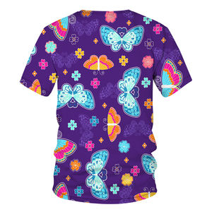 Dernier style de vêtements décontractés pour femmes 100% coton T-Shirt haute qualité Crop Fit doux et pas cher vente en ligne motif 3D - Product Image 4