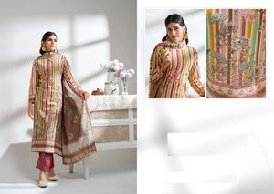 Exclusif 2 Patch brodé lourd Duppata pur coton imprimé costume pakistanais robe matériel vêtements indiens et pakistanais - Product Image 3