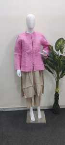 Veste en coton fleuri faite à la main, veste matelassée en coton imprimé, veste de soirée, faite à la main, 100% coton pur, veste matelassée imprimée florale - Product Image 2