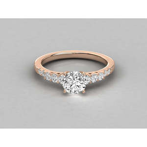 Bague élégante et luxueuse en or 9 carats pour femme avec diamant solitaire cultivé en laboratoire - Product Image 5