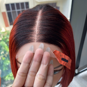 LINU Virgin Lace Front <b>Long</b> HD Double Drawn Vietnamese Hair <b>Wig</b> 250% Density Reddish Ginger Honey Brown Rainbow - Product Image 3