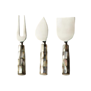 Juego de Cubiertos de Acero Inoxidable de Lujo con Mango de Nácar, Incluye Cucharas, Tenedores y Cuchillos - Product Image 1